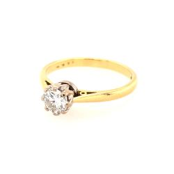 Pre Owned 18ct Diamond Solitaire Ring ZU308